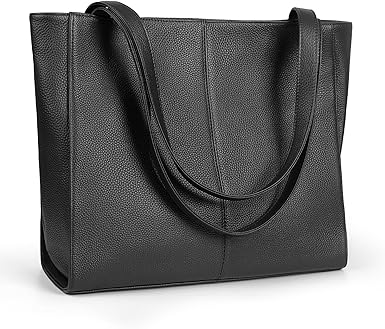 Genuine Leather Tote Bag for Women Work, Women's Leather Shoulder Bags Purses Satchel Handbags with Laptop Compartment